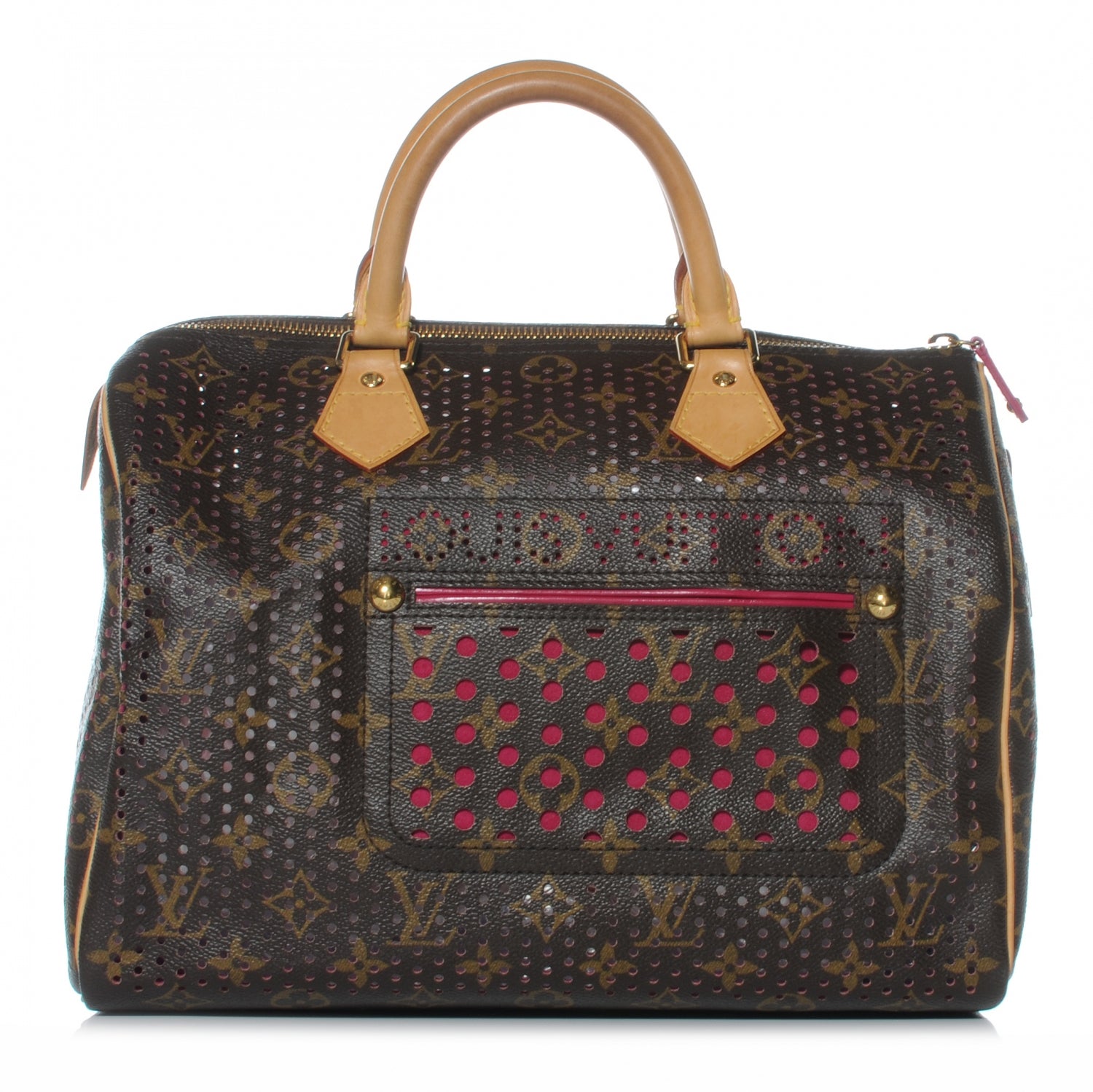 Louis Vuitton Monogram Perforated Speedy 30 Fuchsia 1 of 7