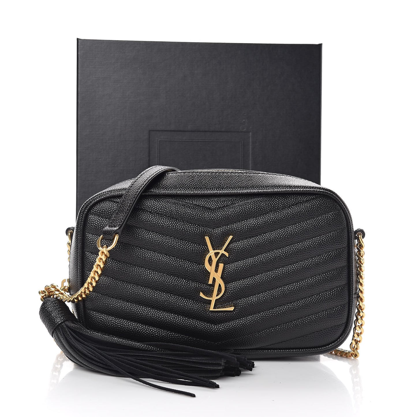 Grain De Poudre Matelasse Monogram Mini Lou Camera Bag Black