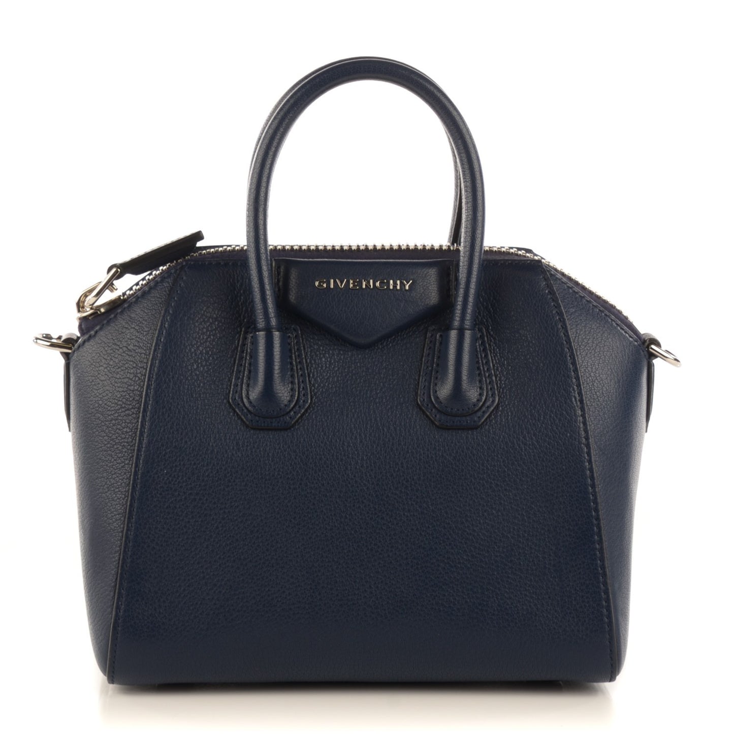 Sugar Goatskin Mini Antigona Navy