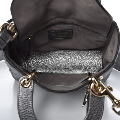 Christian Dior Metallic Grained Calfskin Cannage Small Supple Lady Dior Steel 5 of 7