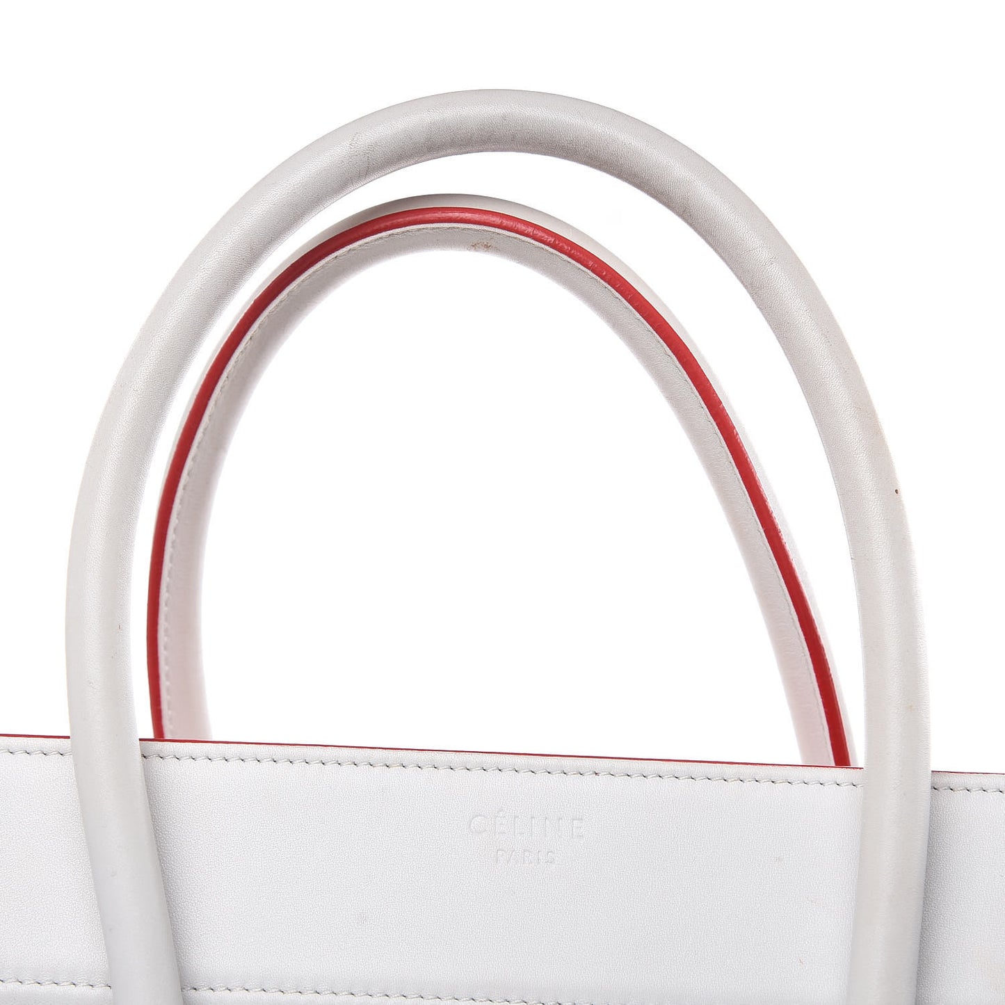 Smooth Calfskin Medium Phantom Luggage White
