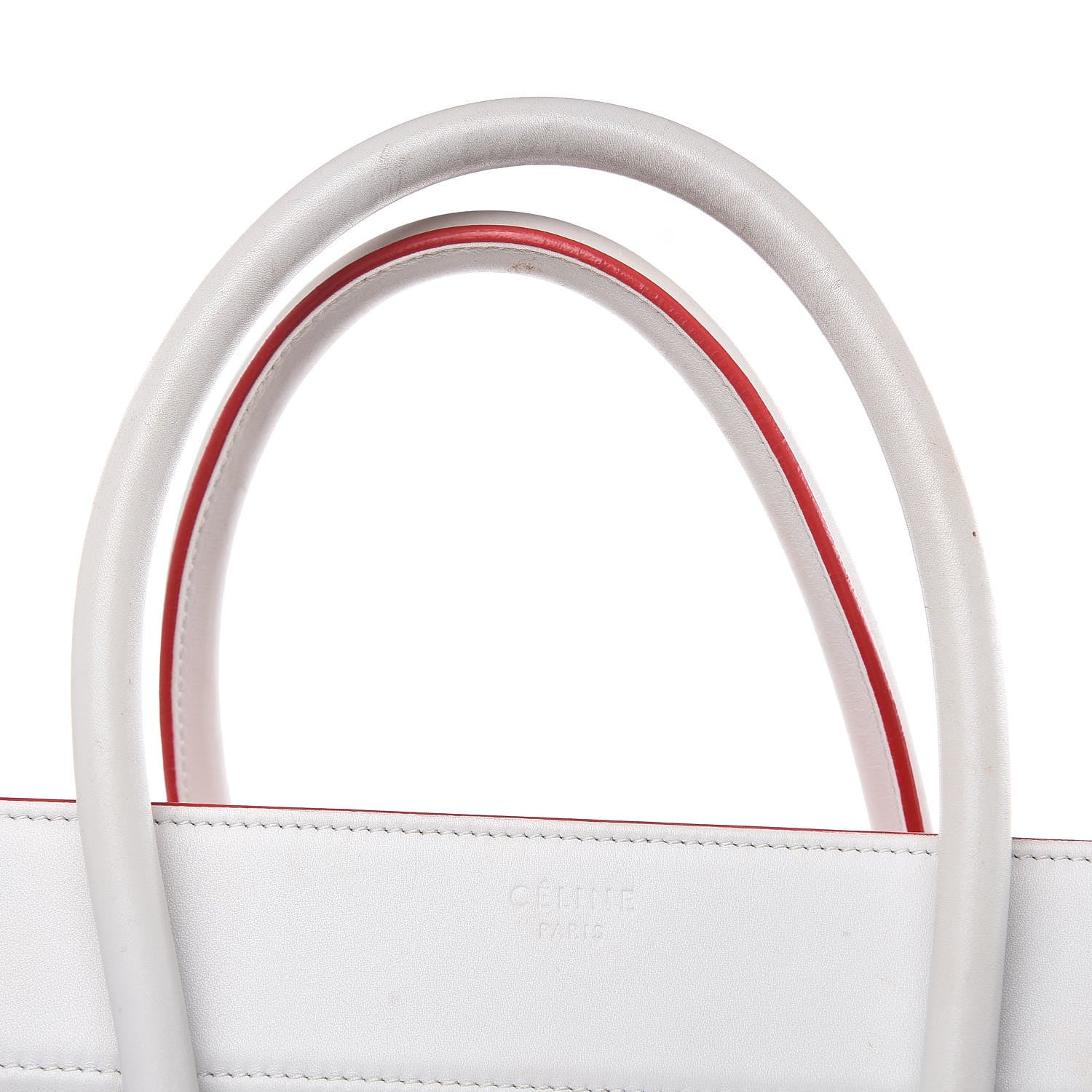 Celine Smooth Calfskin Medium Phantom Luggage White 22 of 26
