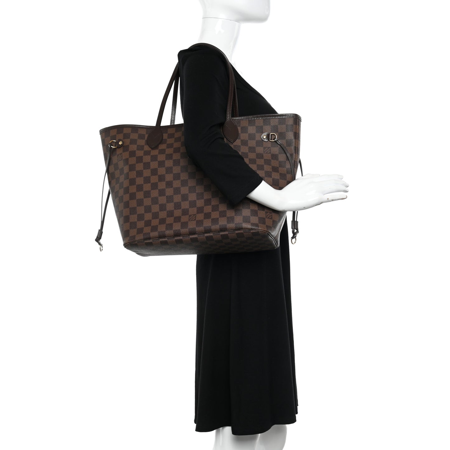Damier Ebene Neo Neverfull MM Rose Ballerine
