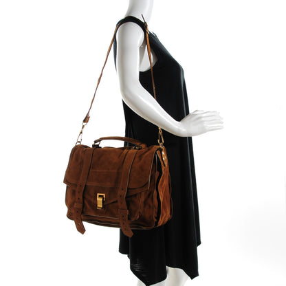 Proenza Schouler Suede Extra Large PS1 Satchel Tobacco 2 of 7
