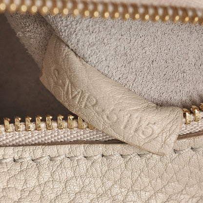 Celine Crisped Calfskin Mini Tie Knot Tote Chalk 7 of 13
