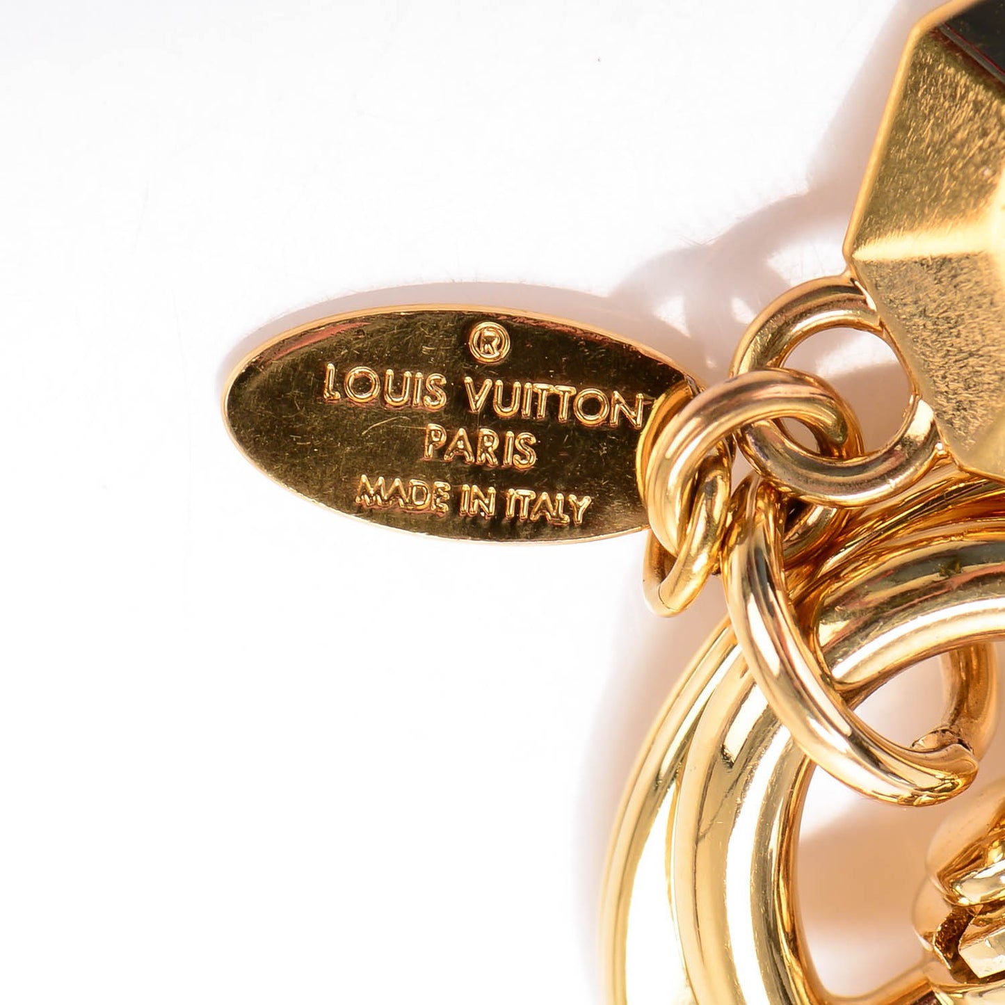 LV Facettes Key Holder Gold