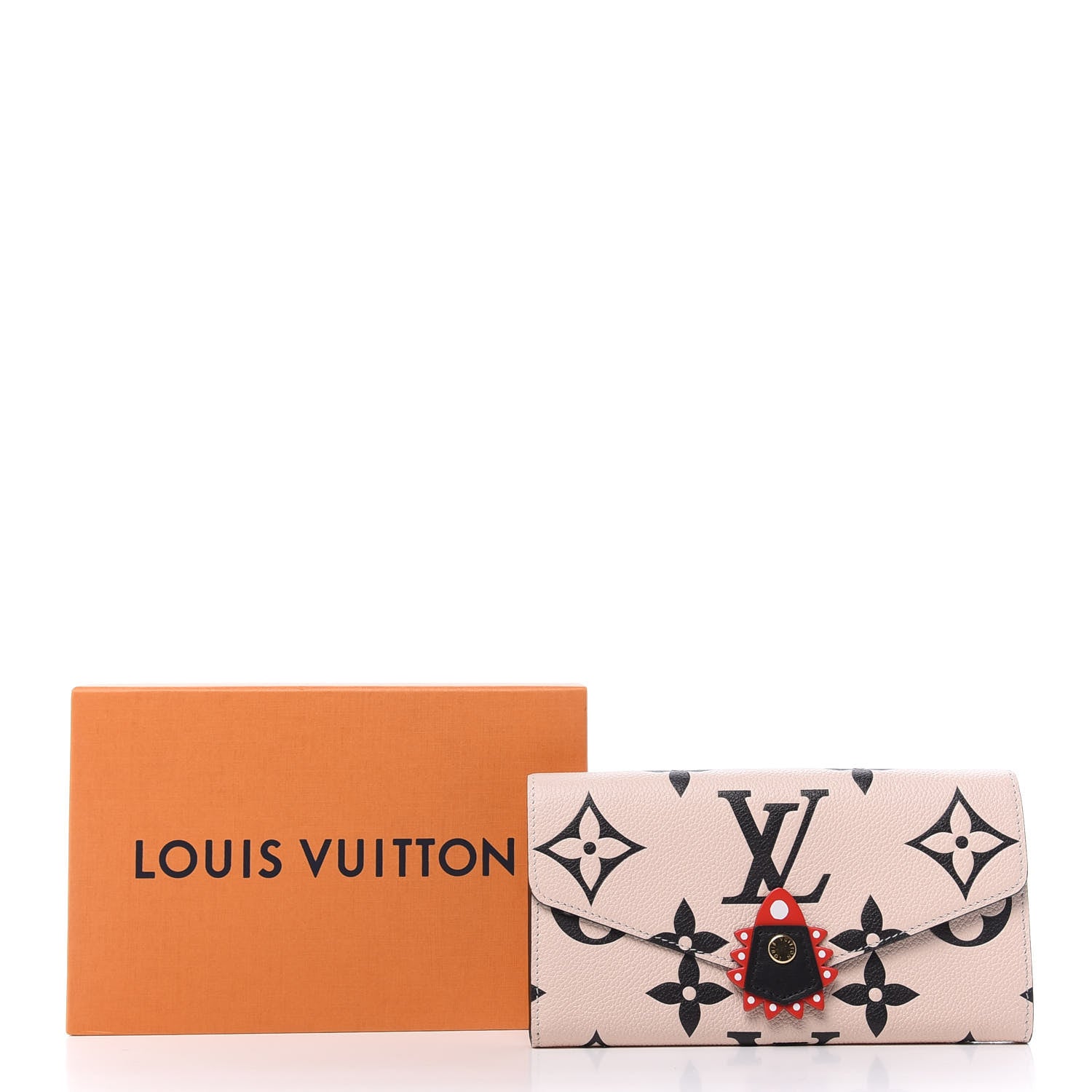 Louis Vuitton Empreinte Monogram Giant Crafty Sarah Wallet Creme Black 10 of 10