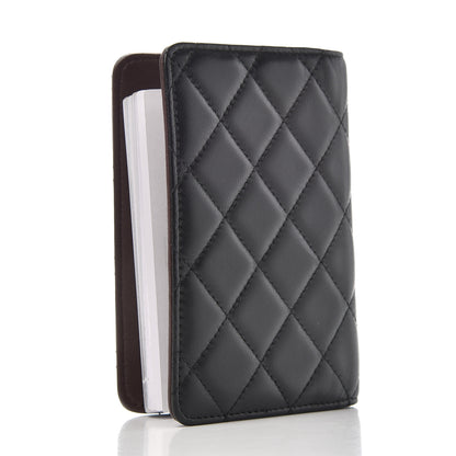Chanel Lambskin Quilted Small Agenda Cover Black 3 of 8