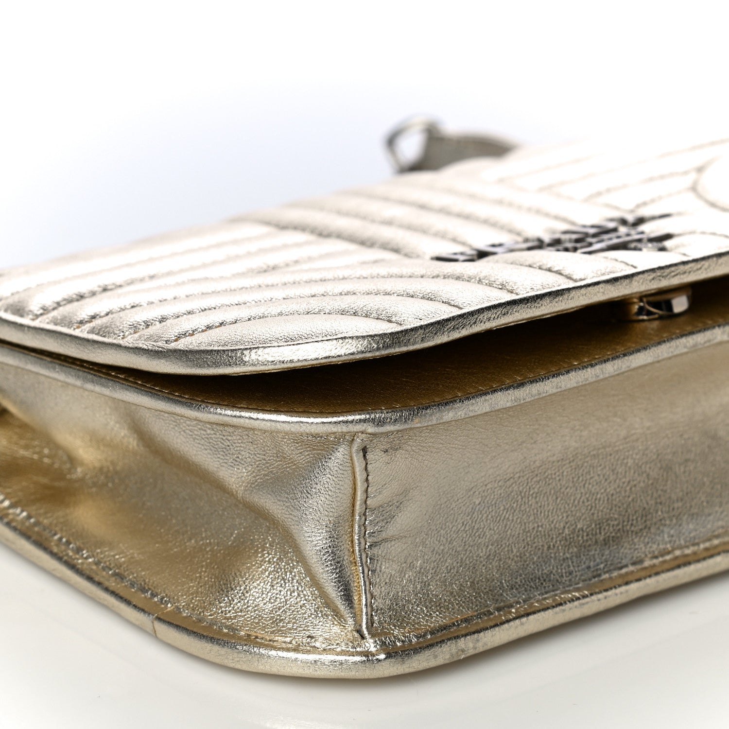 Prada Metallic Nappa Impunture Small Diagramme Crossbody Bag Gold 10 of 14