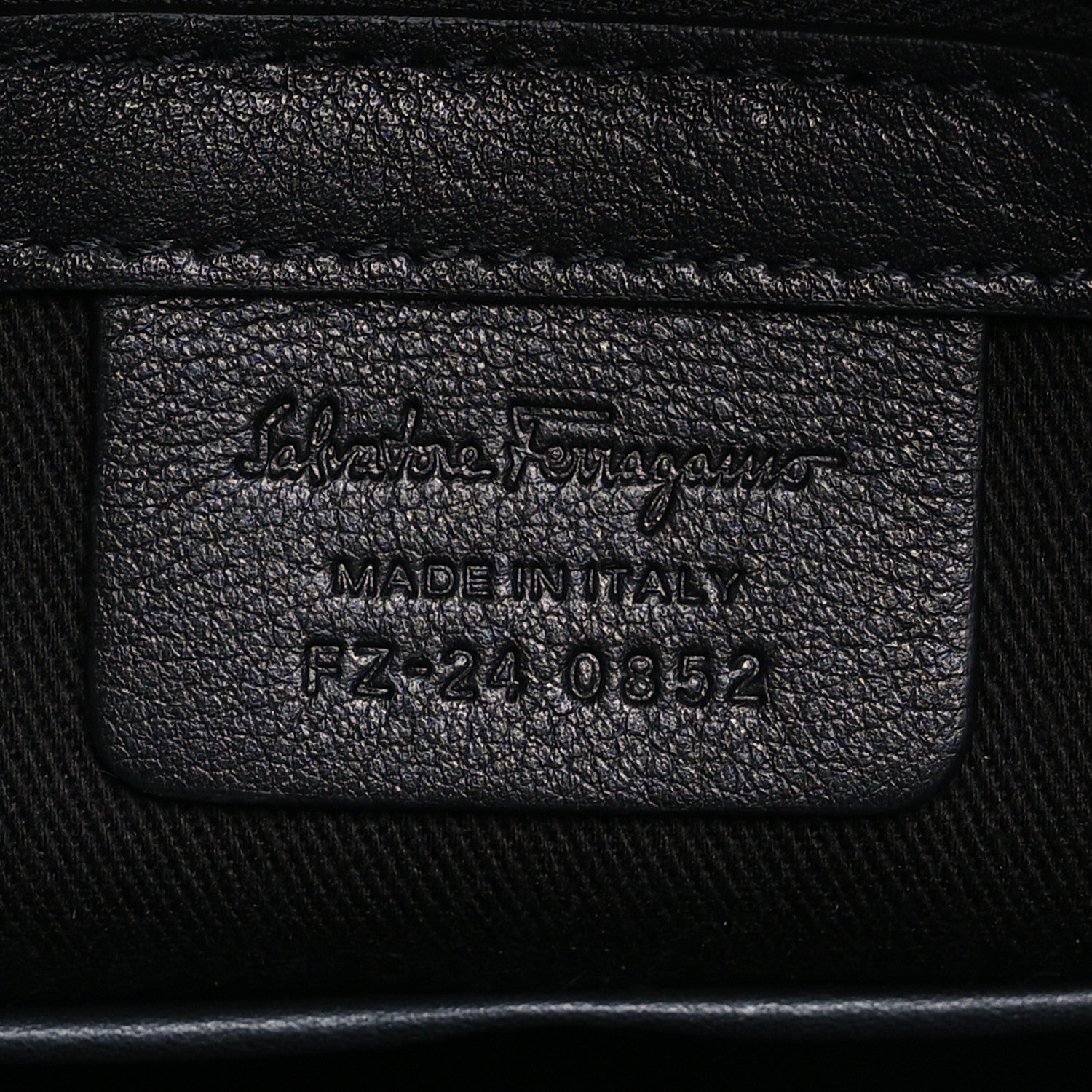 Salvatore Ferragamo Calfskin Gancini Embossed Briefcase Black 9 of 13