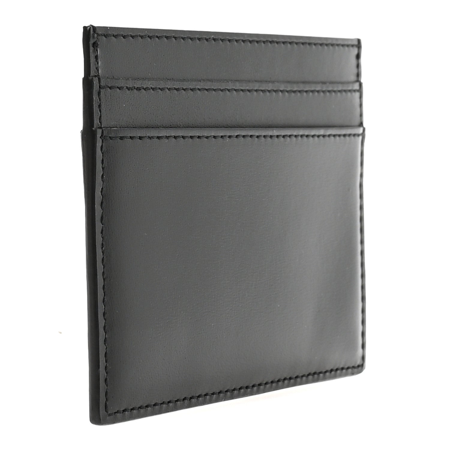 Saint Laurent Calfskin Tiny Cassandre Credit Card Case Black 3 of 8