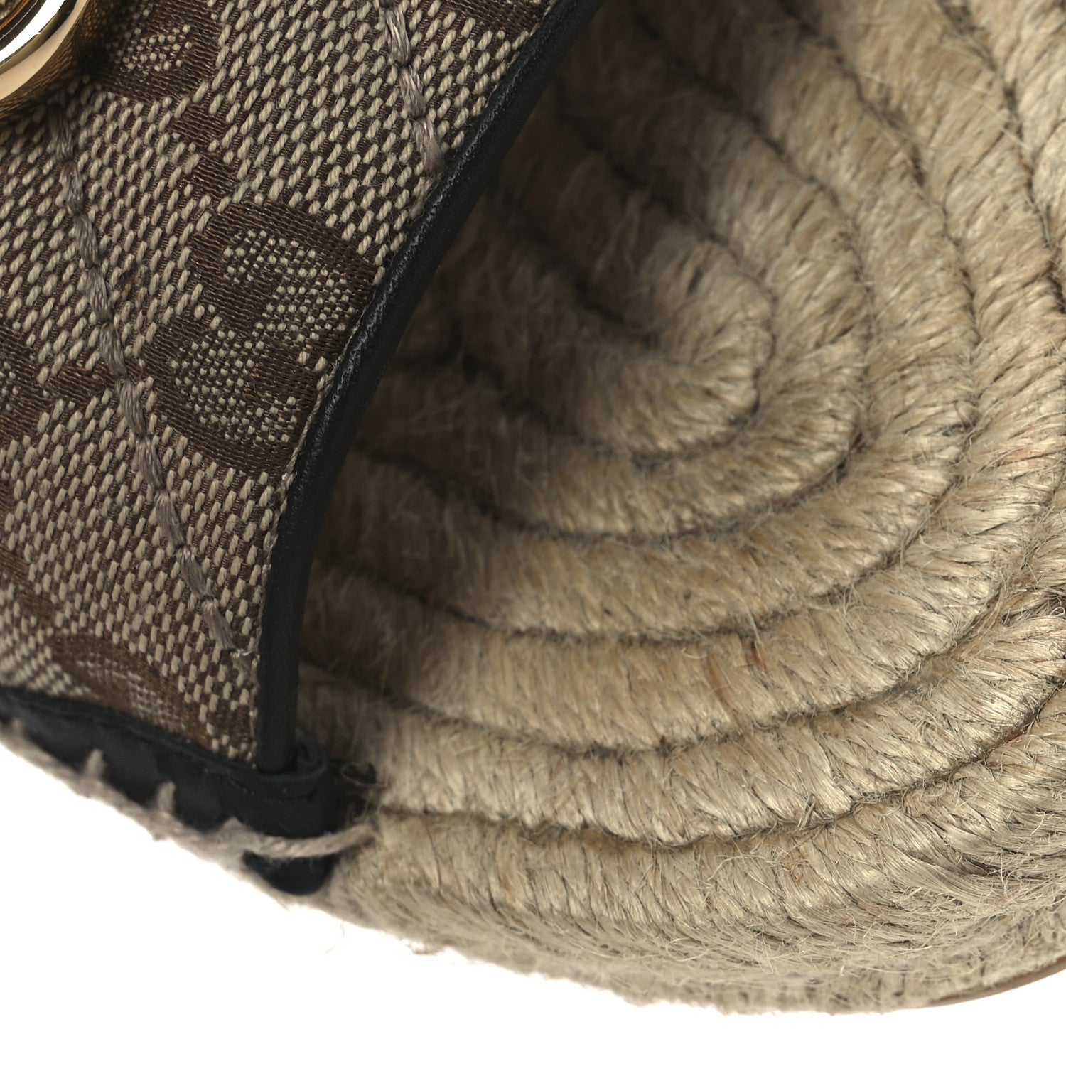Gucci Monogram Matelasse GG Marmont Espadrille 20mm Slide Sandals 37.5 Beige Ebony Black 12 of 14