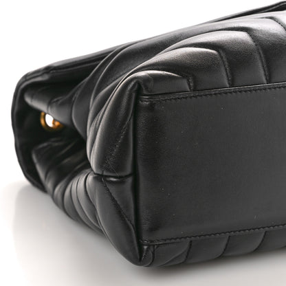 Saint Laurent SAINT LAURENT Calfskin Y Quilted Monogram Medium Loulou Chain Satchel Black 10 of 13