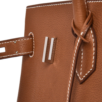 Hermes Natural Barenia Faubourg Birkin 35 Fauve 26 of 38