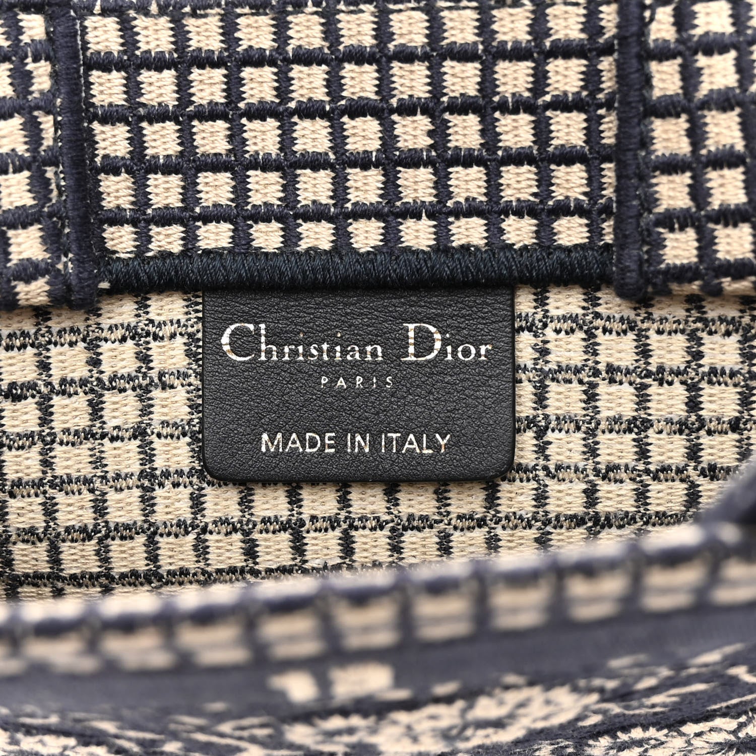 Christian Dior Embroidered La Mort Tarot Vertical Book Tote Blue