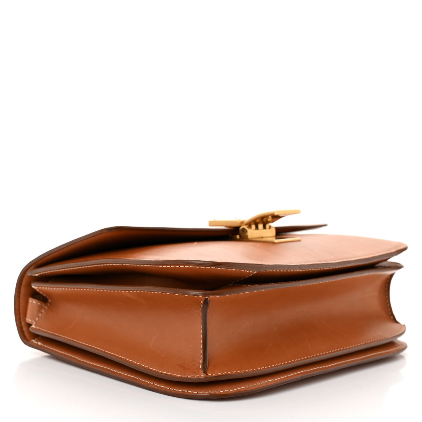 Smooth Calfskin Medium Classic Box Flap Bag Camel
