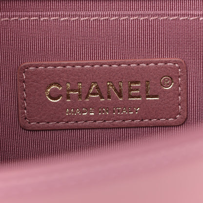 Chanel Metallic Calfskin Quilted Medium Boy Flap Pink 5 of 8