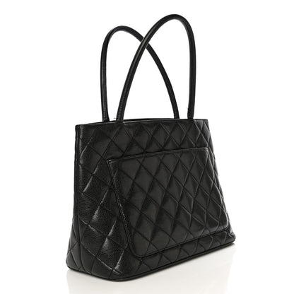 Chanel Caviar Quilted Medallion Tote Black 3 of 24