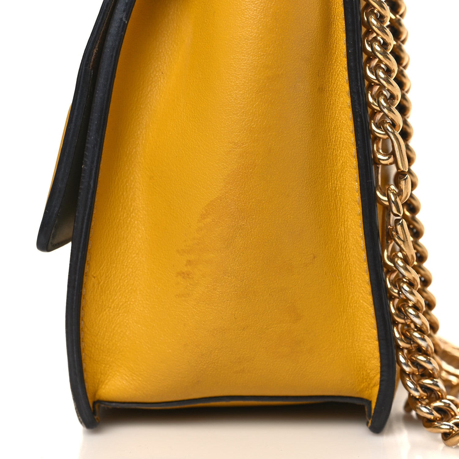 Fendi Vitello Grace Matte Small Kan U Shoulder Bag Yellow 9 of 16