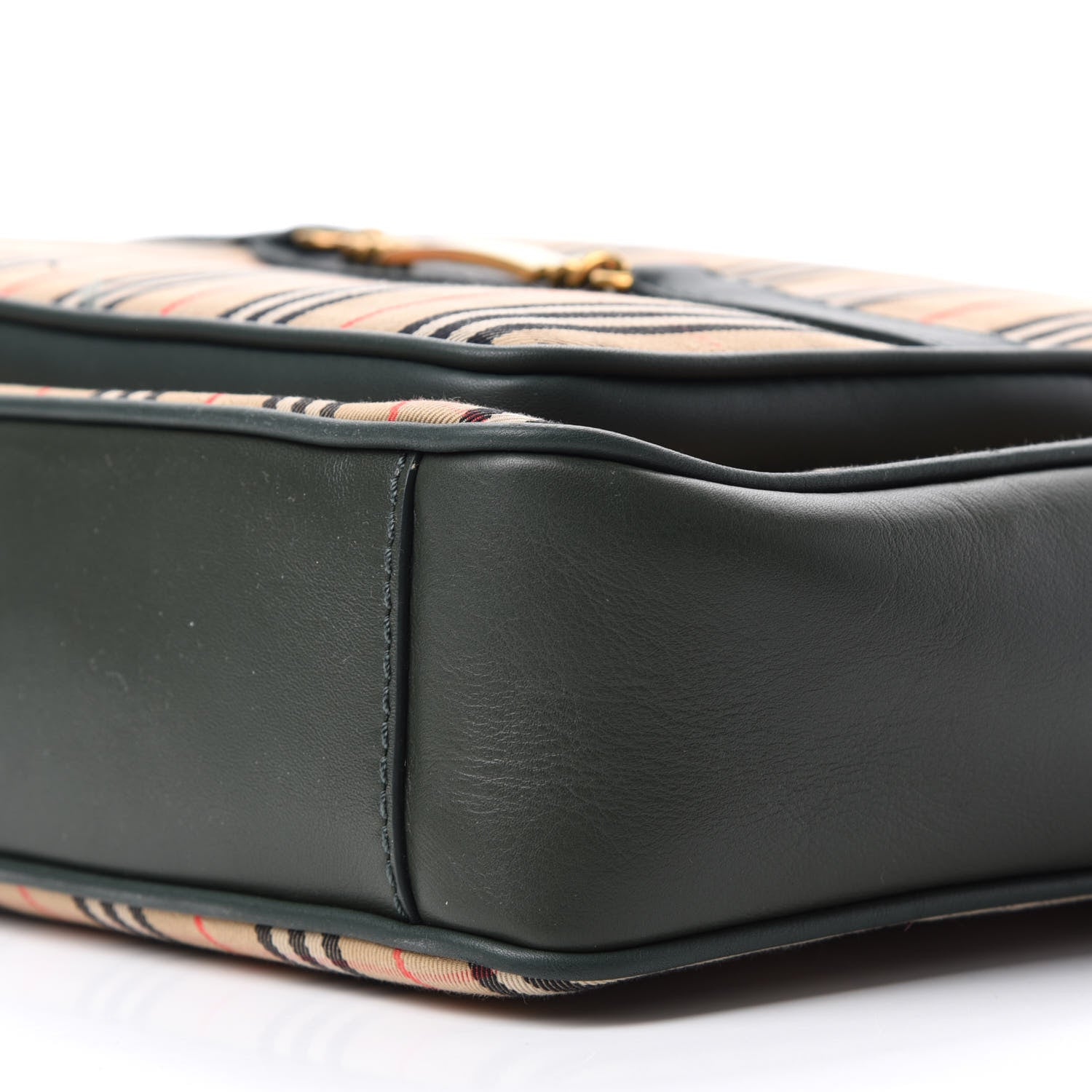 Burberry Smooth Calfskin 1983 Knight Check Link Large Camera Bag Dark Forest Green 7 of 9