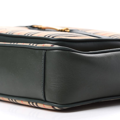 Burberry Smooth Calfskin 1983 Knight Check Link Large Camera Bag Dark Forest Green 7 of 9