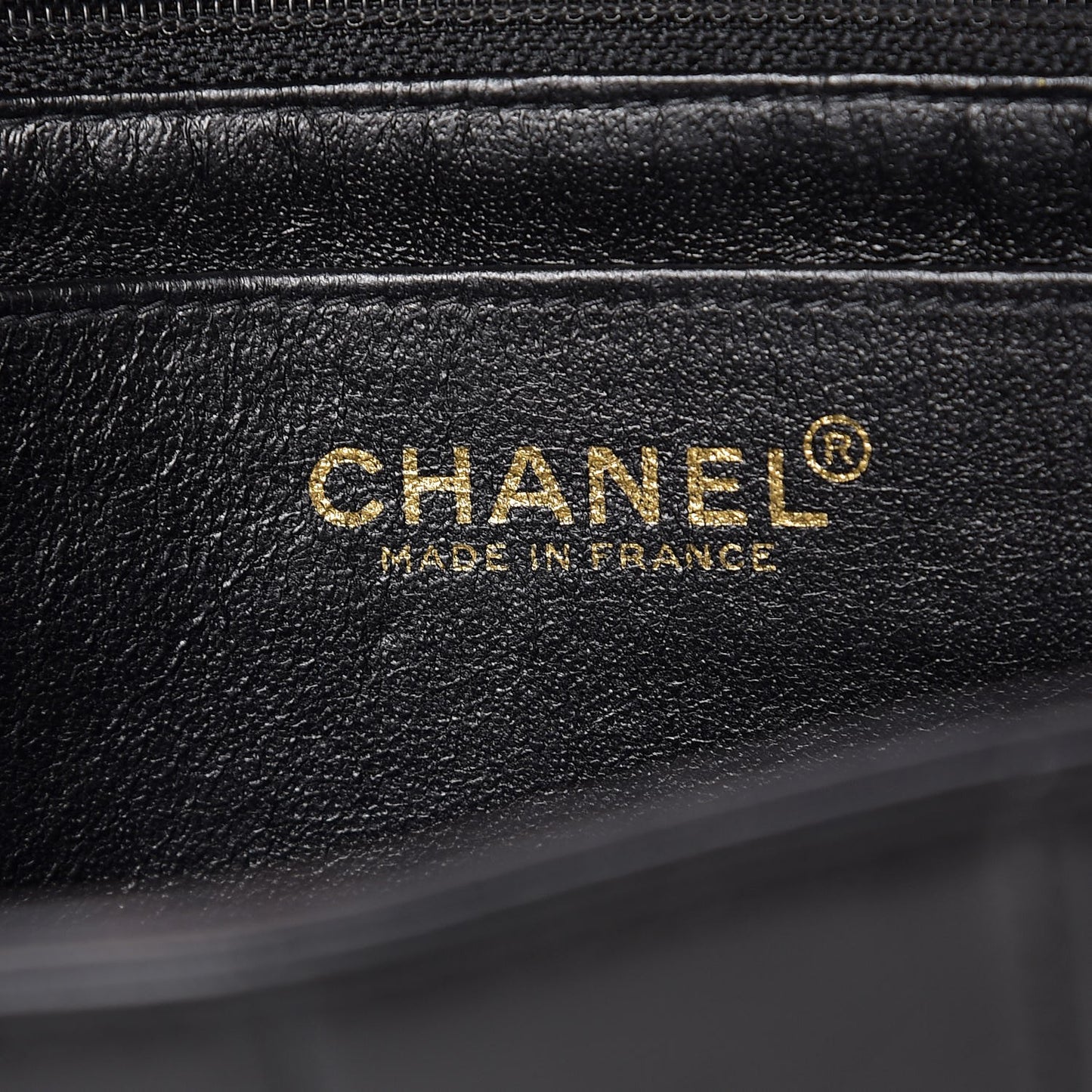 Lambskin Chocolate Bar Pearl Chain Flap Black