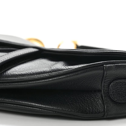 Christian Dior Shiny Goatskin Saddle Bag Black 7 of 9