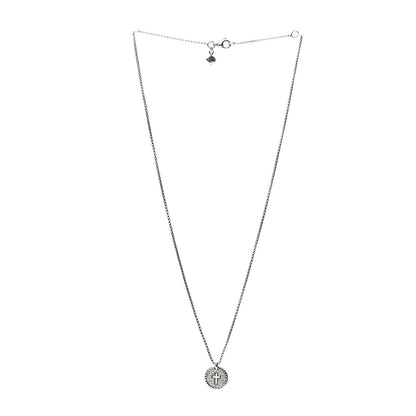 David Yurman Sterling Silver 18K Yellow Gold Diamond Cable Collectibles Cross Charm Pendant Necklace 2 of 5