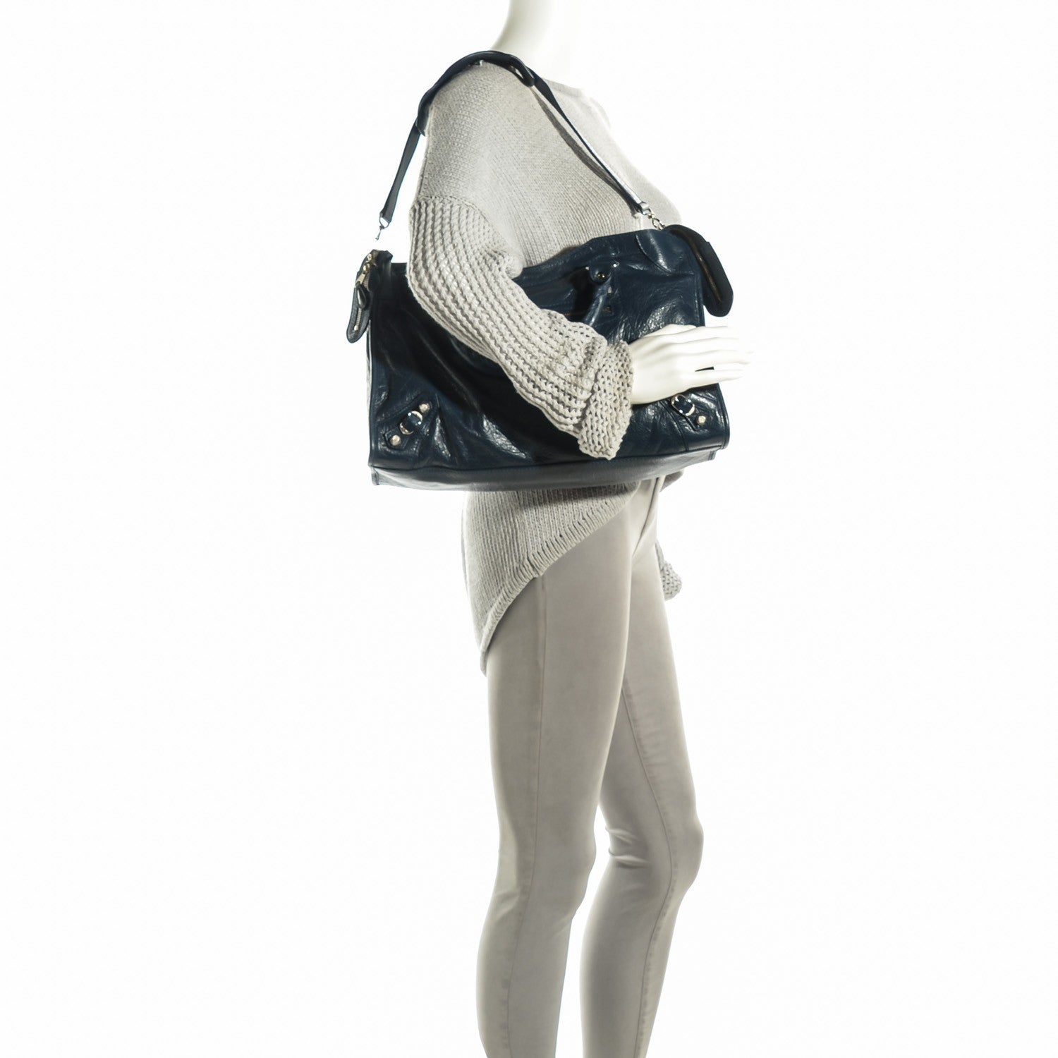 Balenciaga Agneau Giant 12 Silver Hardware City Bleu Obscur 4 of 11
