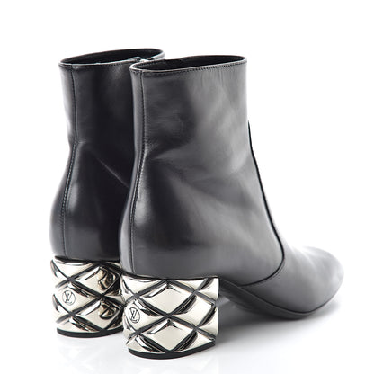 Louis Vuitton Lambskin Upstage Ankle Boots 36 Black 4 of 14
