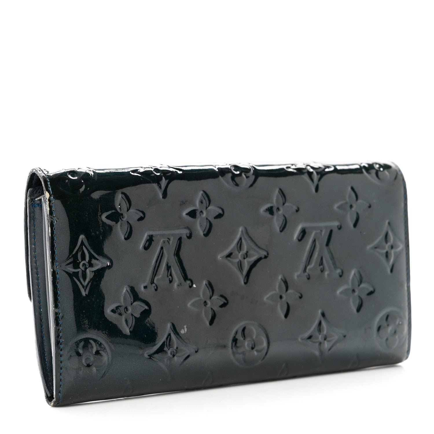 Louis Vuitton Vernis Sarah Wallet Blue Nuit 3 of 10