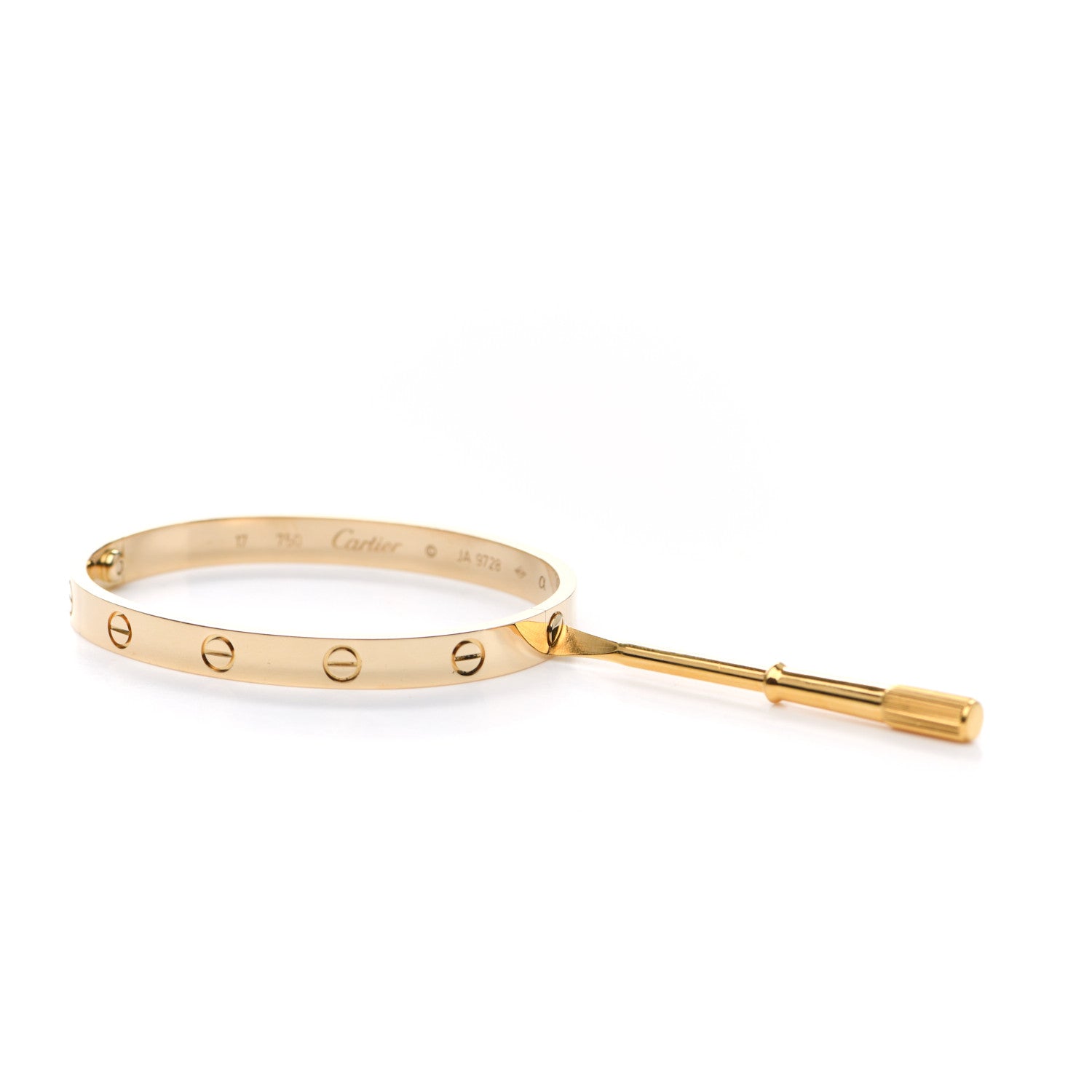 Cartier 18K Yellow Gold LOVE Bracelet 17 3 of 4
