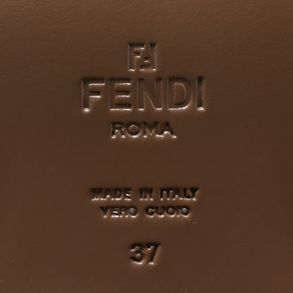 Fendi Vitello Abrasivato FF Cut Mules 37 Cuoio 6 of 9
