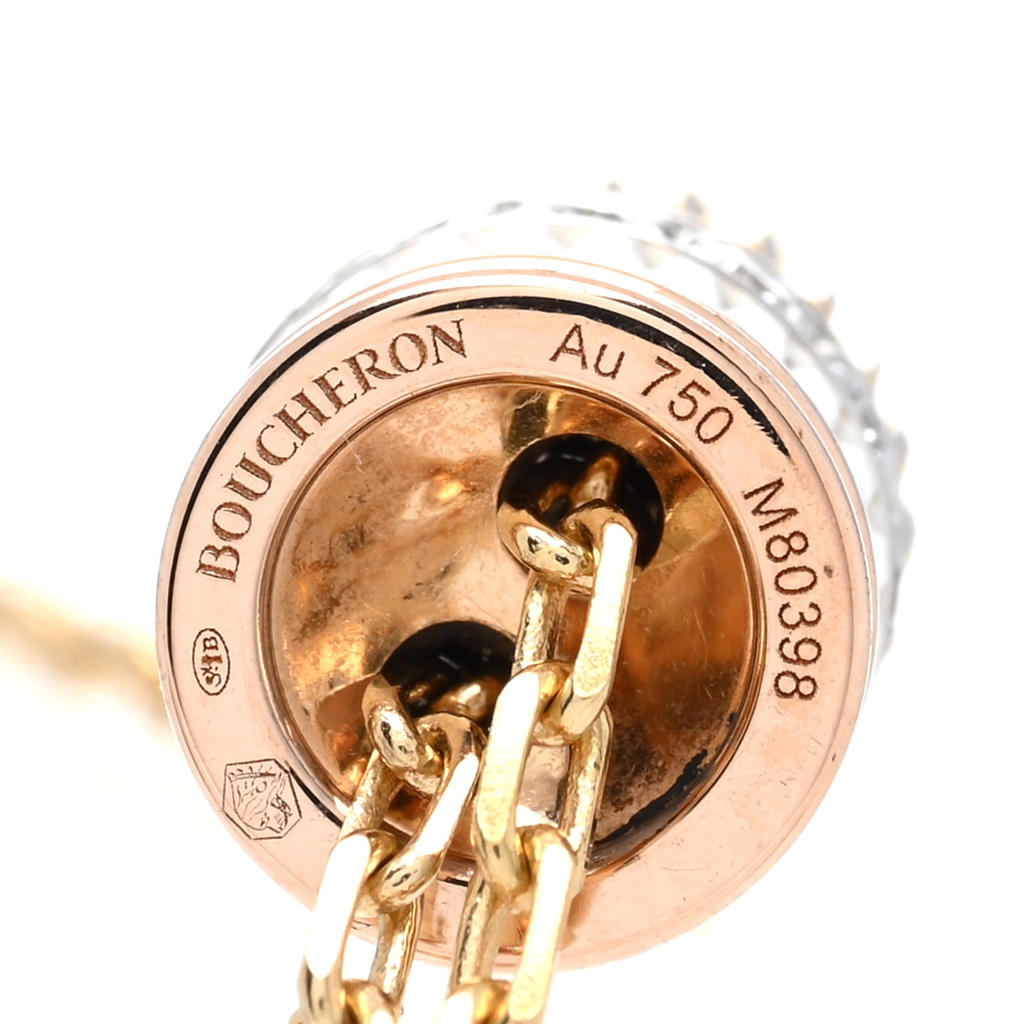 18K White Yellow Rose Gold Diamond Ceramic SM Quatre White Edition Tie Necklace