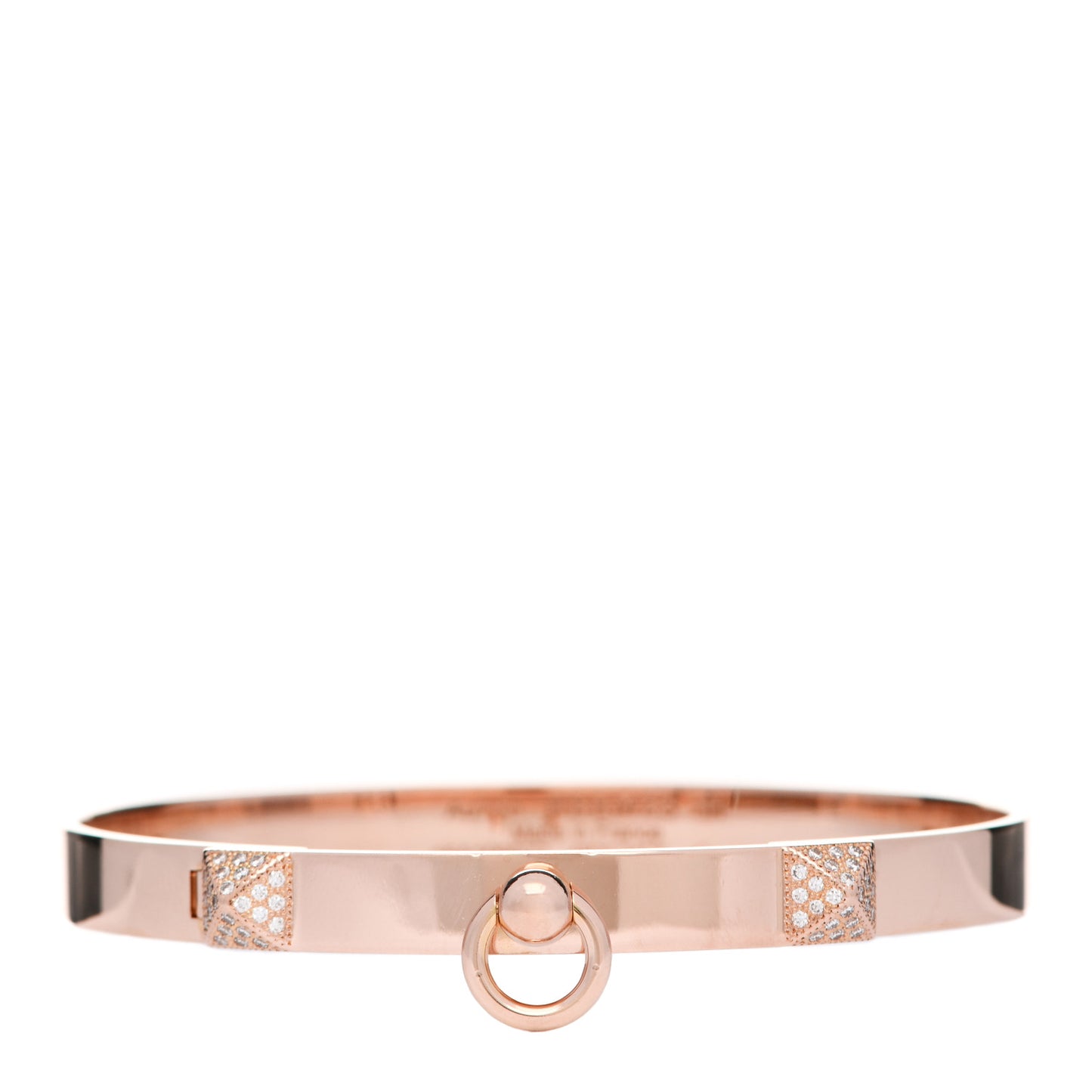18K Rose Gold Diamond PM Collier De Chien Bracelet SH