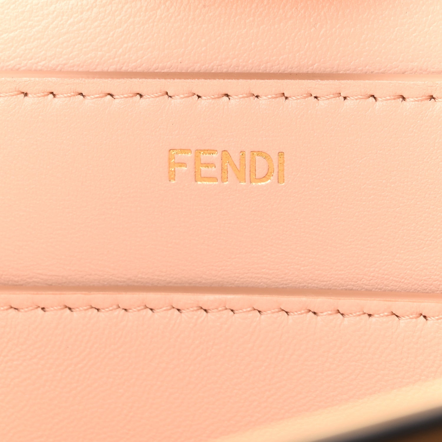 Fendi Vitello Seta Shiny Nappa Medium Peekaboo I SEE U Satchel Miele Scuro Light Rose 6 of 10