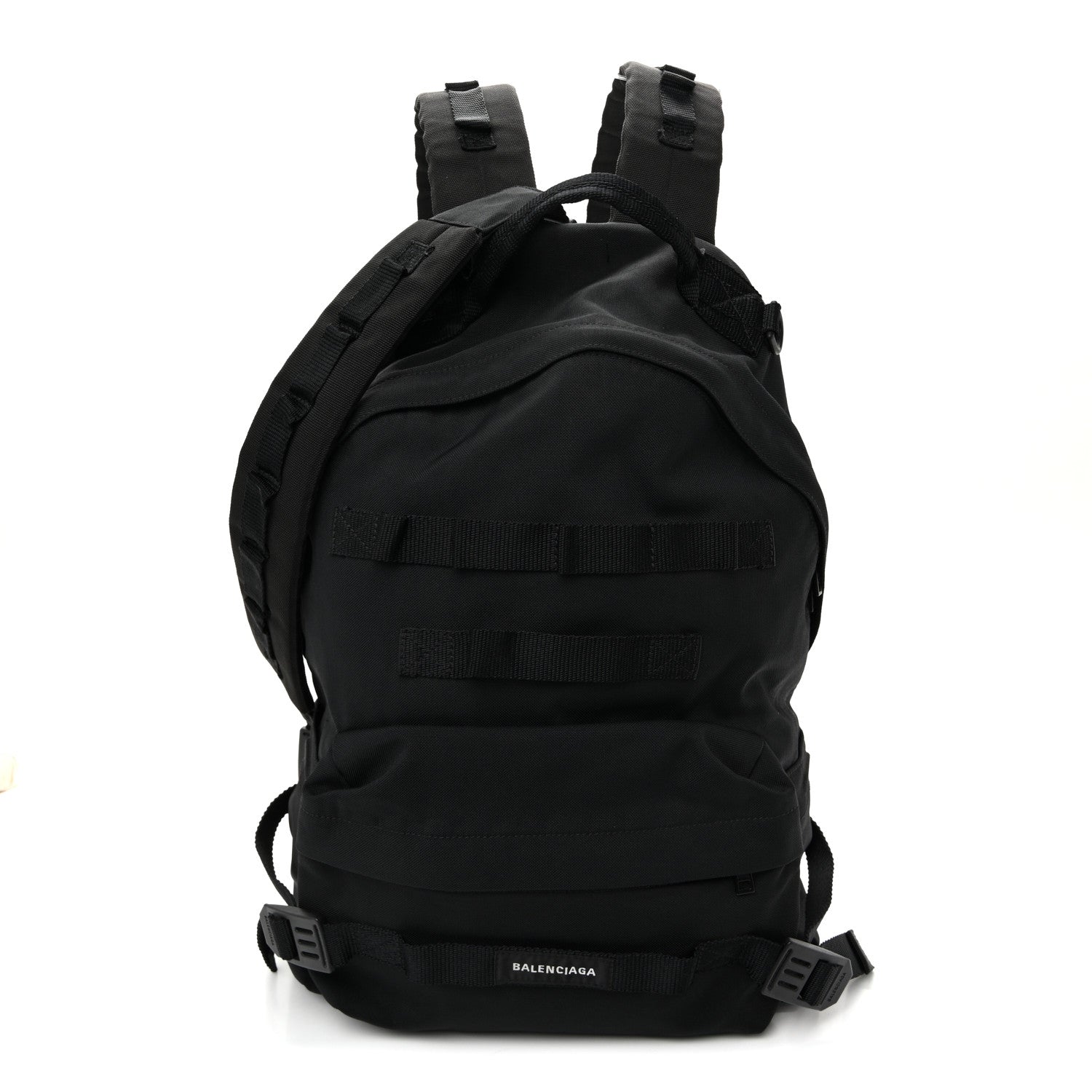 Balenciaga Nylon Logo Embroidered Medium Army Multicarry Backpack Black 1 of 10