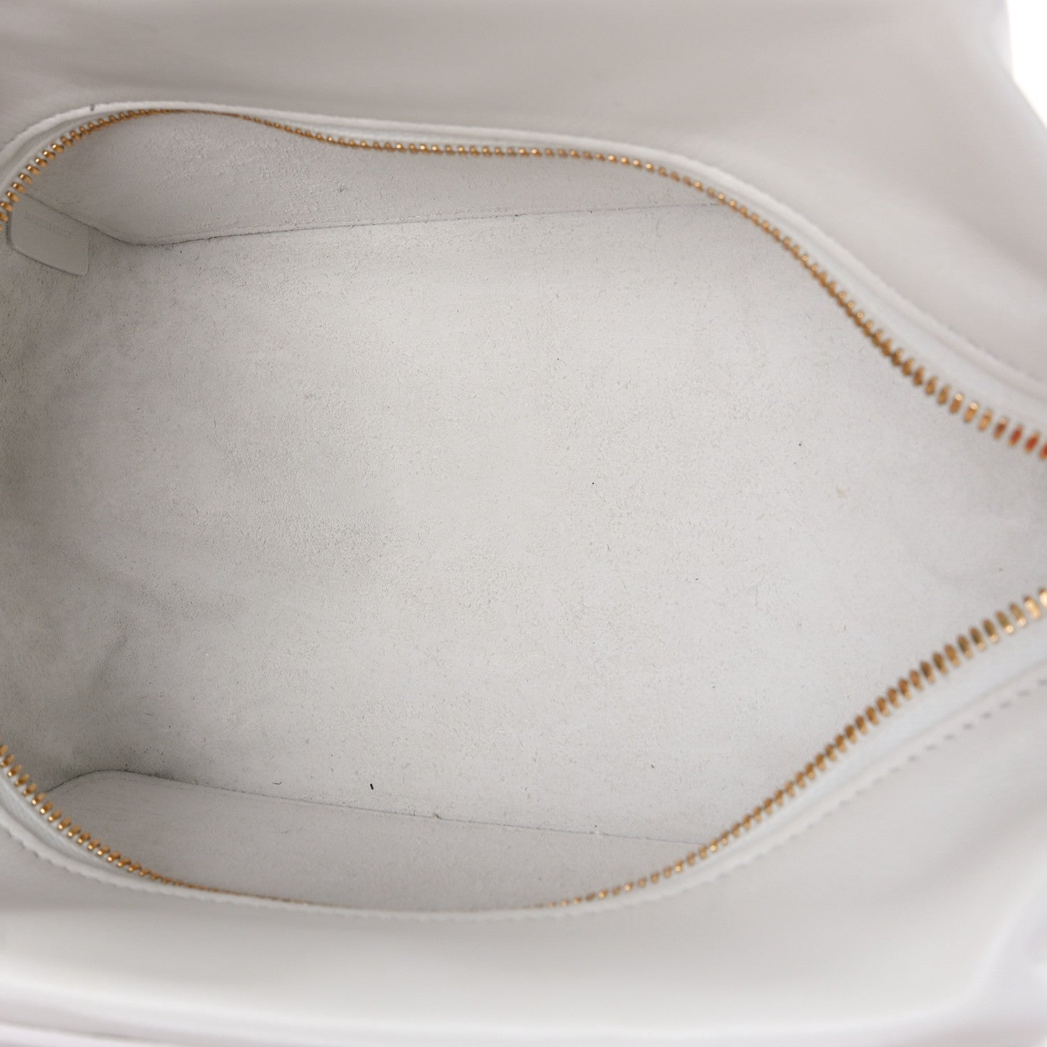 Celine Smooth Calfskin Cuir Triomphe Folded Cube Bag Arctic White 5 of 8