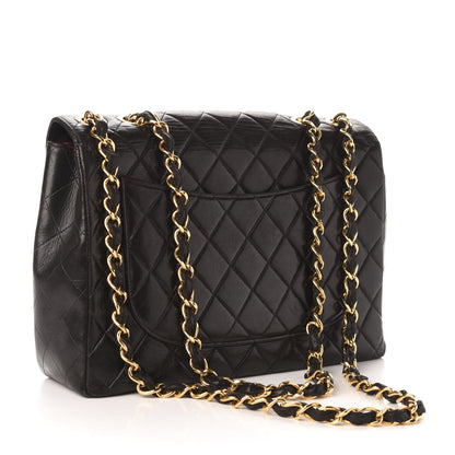 Chanel Lambskin Quilted Jumbo Single Flap Black 3 of 11