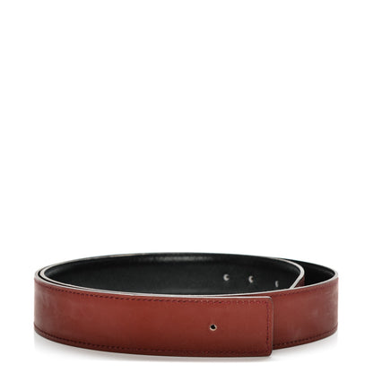 Hermes Box Chamonix 32mm Belt Strap 90 Black Rouge H 1 of 5
