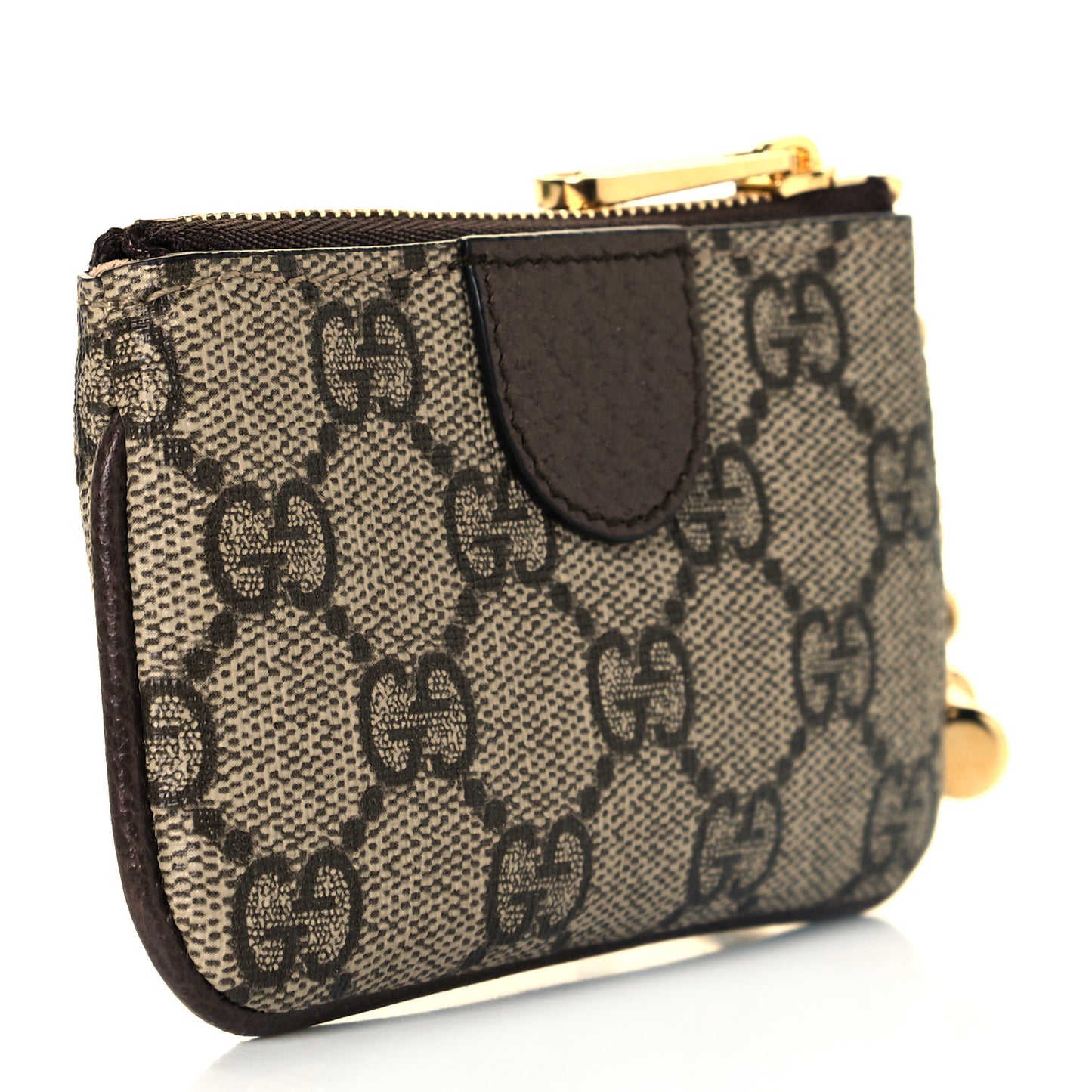 GG Supreme Monogram Web Ophidia Key Case Beige New Acero