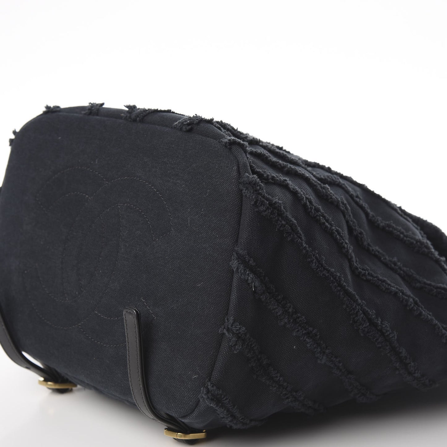 Canvas Chevron Cuba Patchwork Backpack Navy Blue