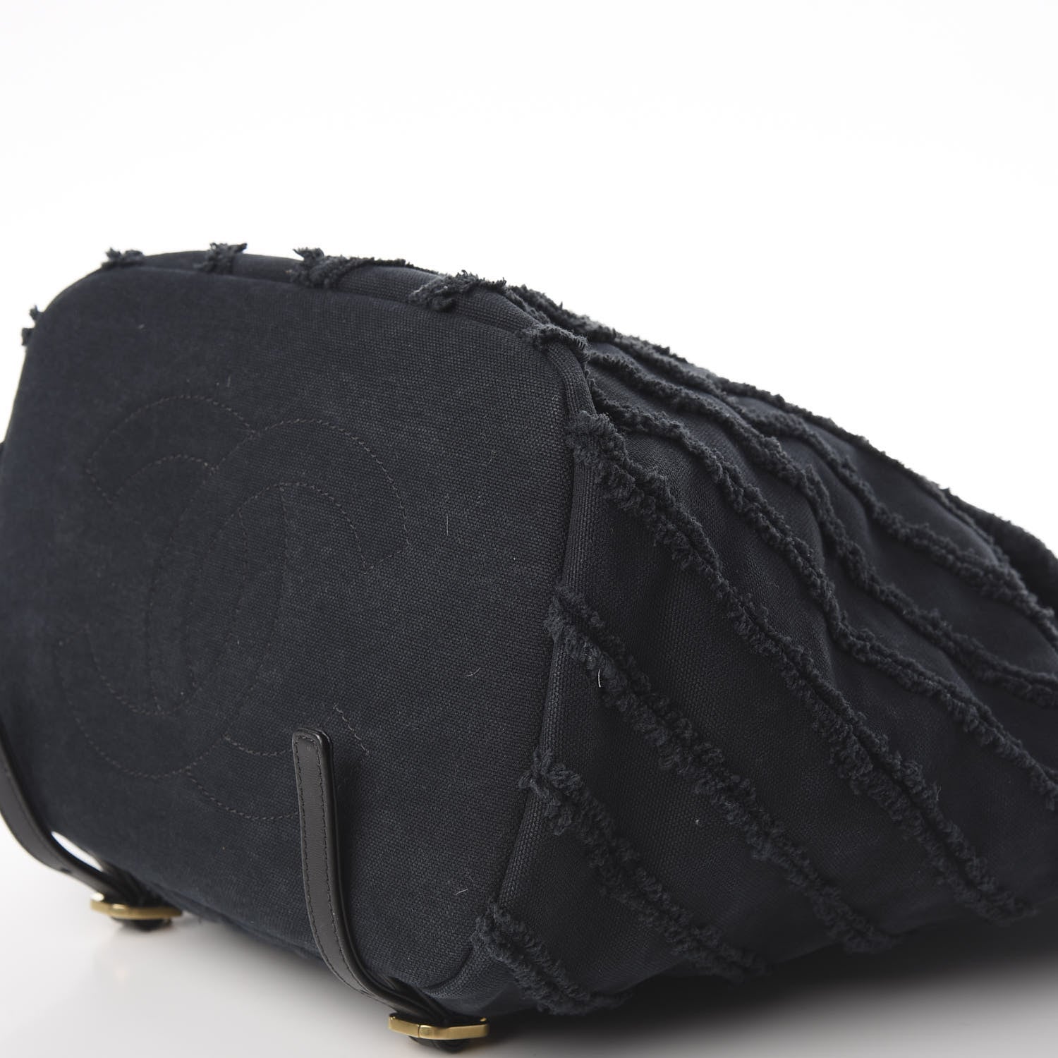 Chanel Canvas Chevron Cuba Patchwork Backpack Navy Blue 6 of 9