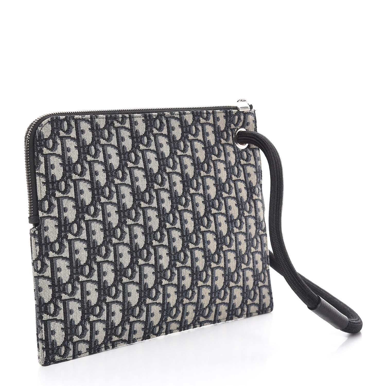 Christian Dior Oblique Pouch Clutch Blue 3 of 7