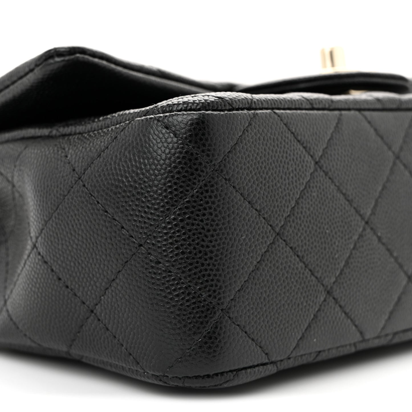 Caviar Quilted Mini Rectangular Flap Black