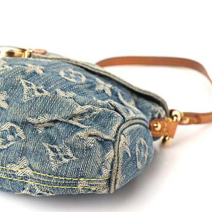Louis Vuitton Monogram Denim Mini Pleaty Blue 8 of 9