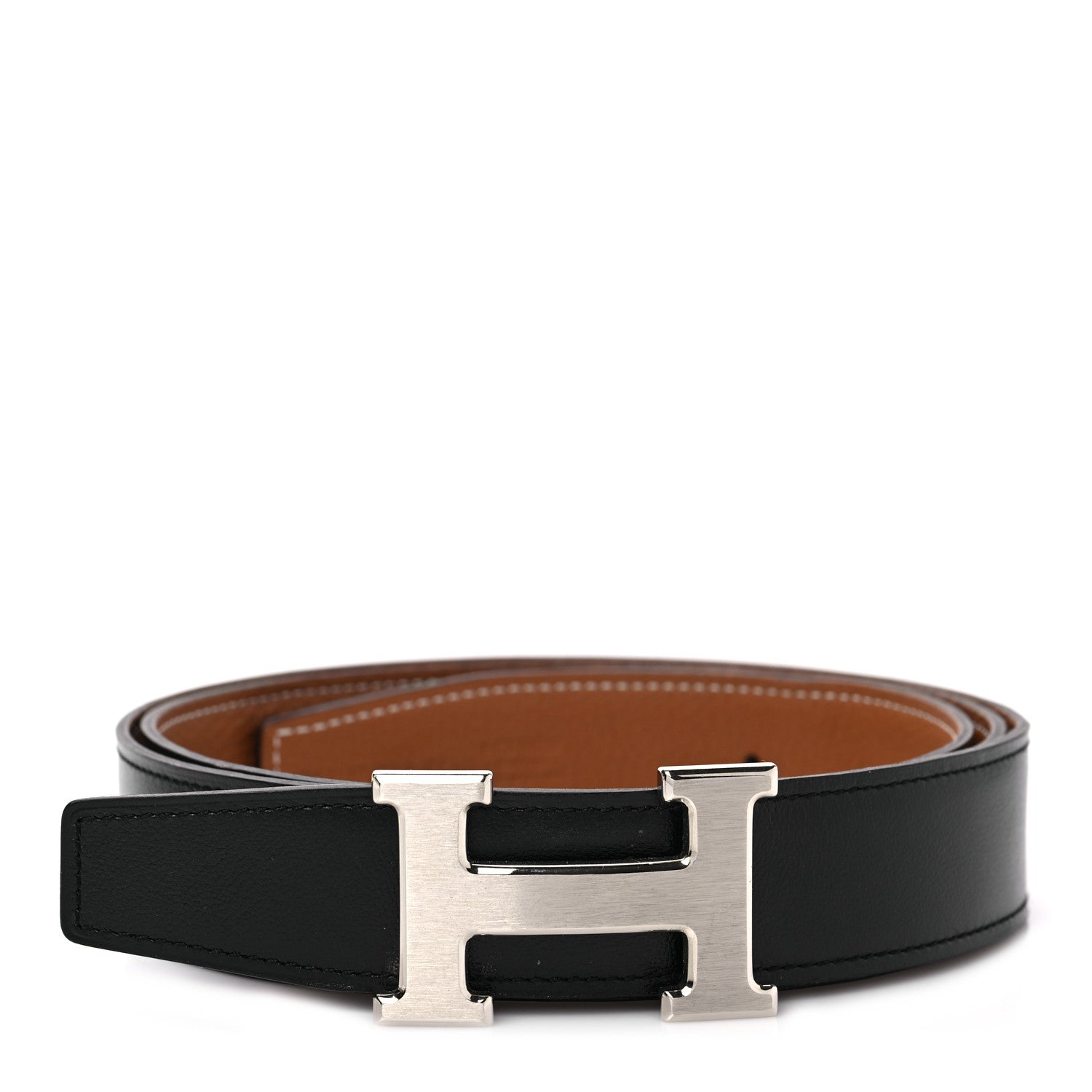 Hermes Box Togo 32mm H Belt 105 Black Gold 1 of 4