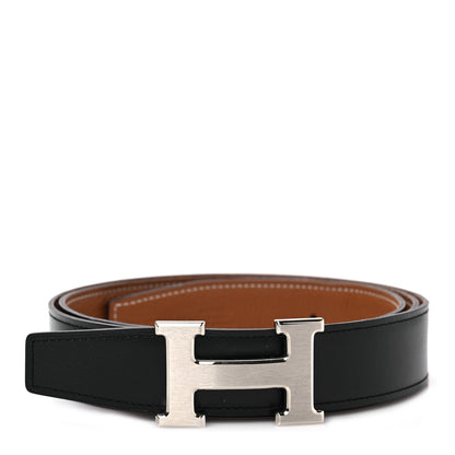 Hermes Box Togo 32mm H Belt 105 Black Gold 1 of 4