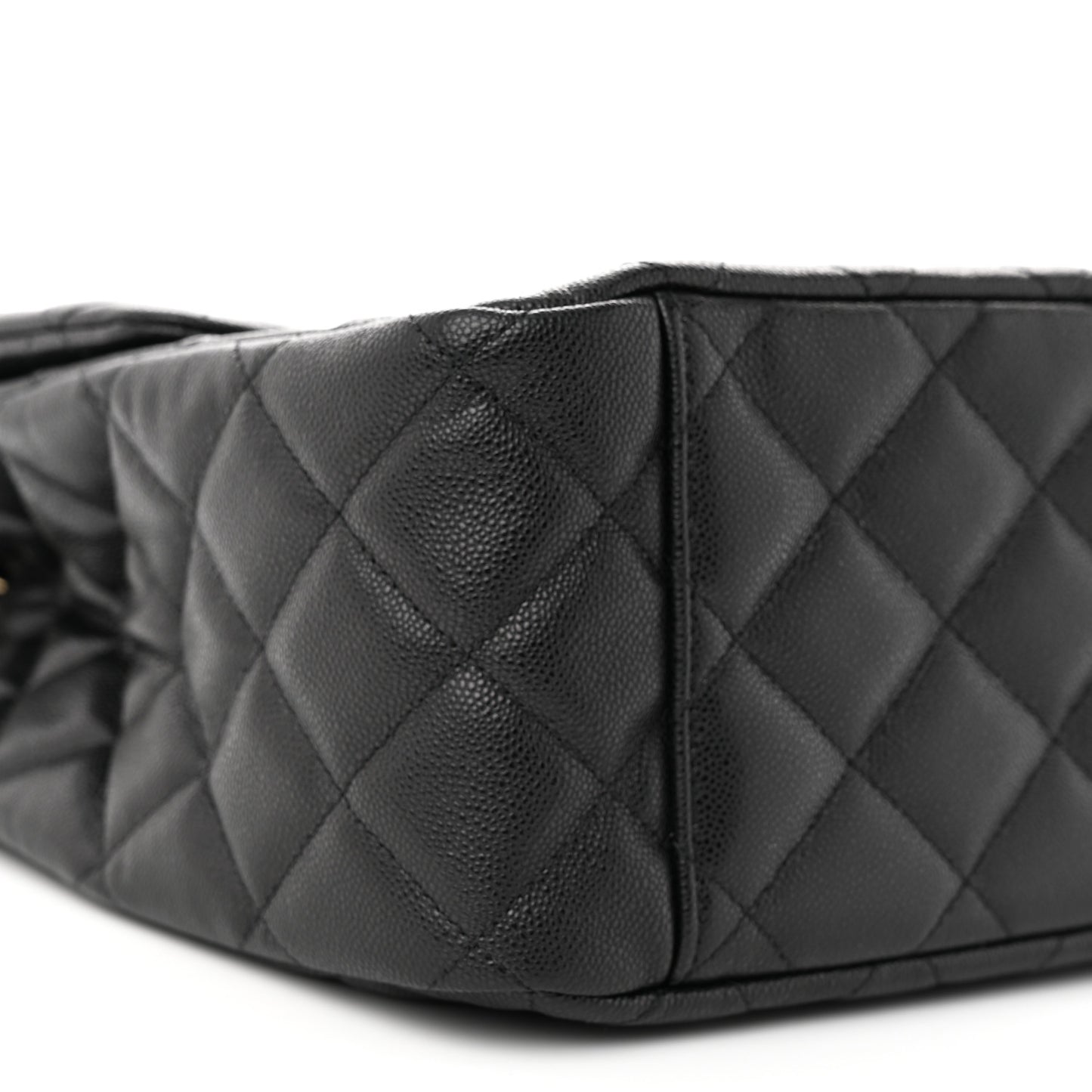 Caviar Quilted XXL Travel Flap Bag Black