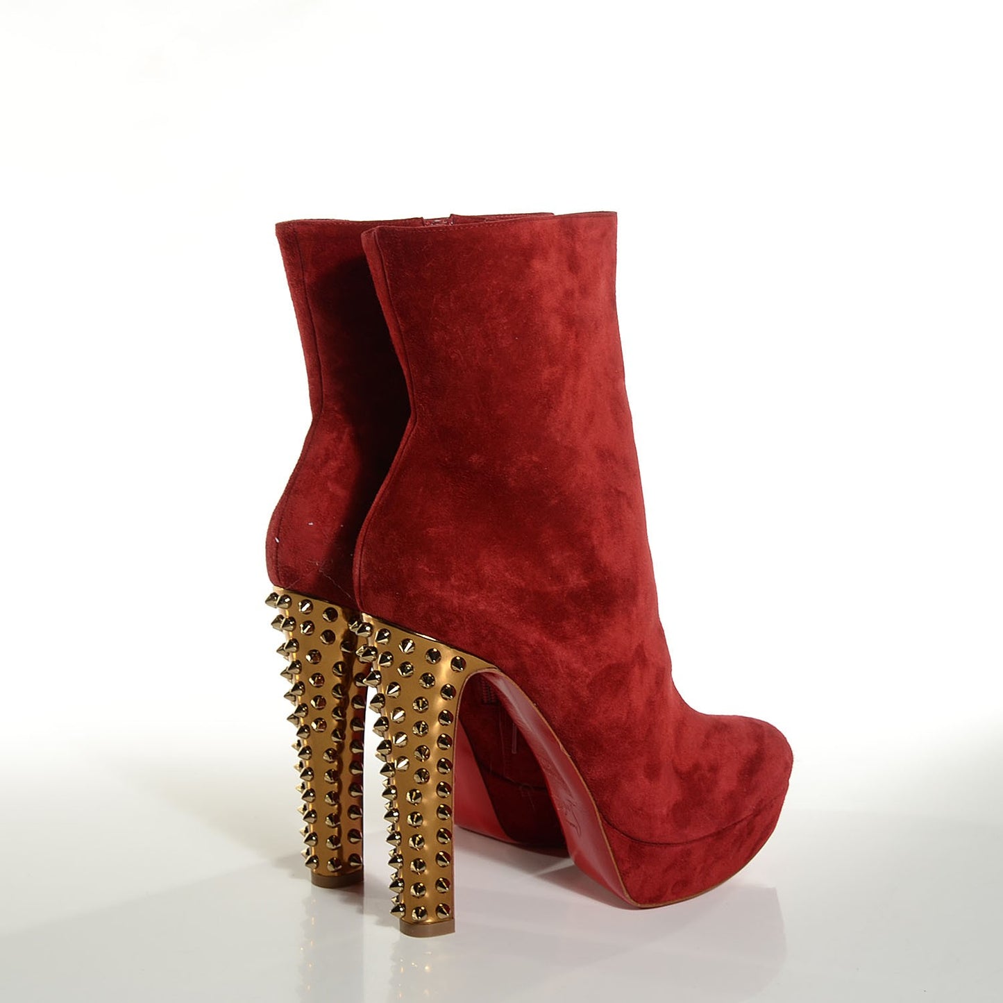 Suede Taclou Booty 140 Ankle Boots 40.5 Red